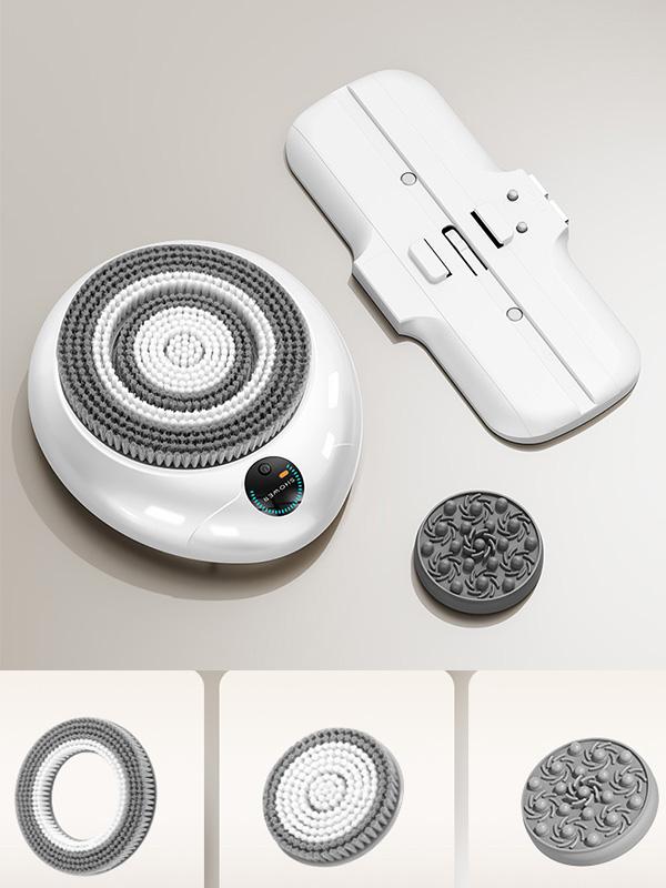 

Настінна повністю автоматична машина для купання Портативний електричний скрабер для тіла Скрабер для спини білий