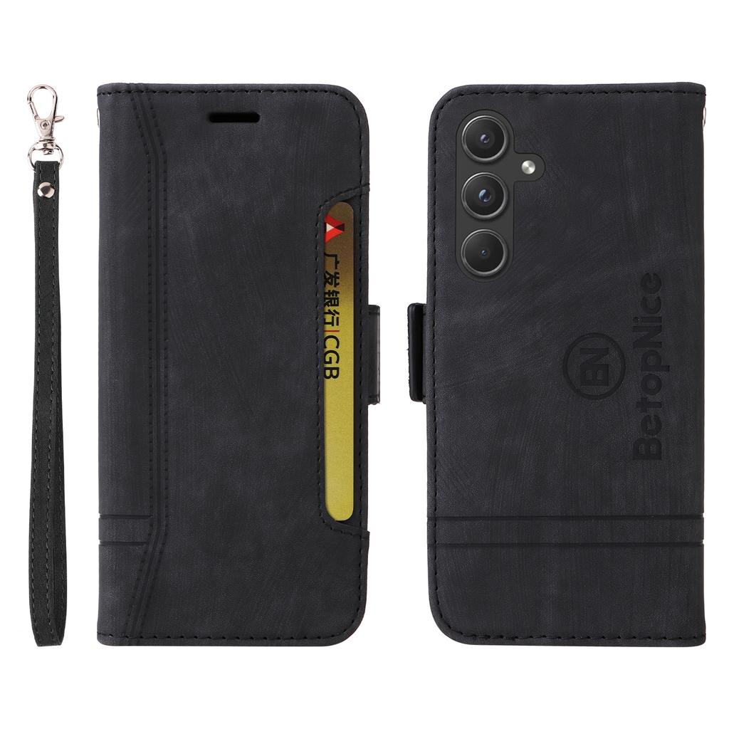 BETOPNICE 001 for Samsung Galaxy A55 5G Magnetic Case Leather Flip Stand Protective Cover