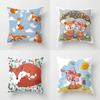 Cartoon Little Fox Decorative Pillowcase Car Ornaments Office Living Room Sofa Home Pillowcase