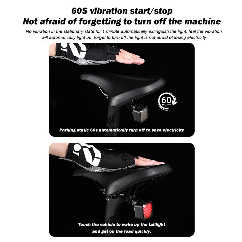 Fahrradrücklicht Rotes Fahrradlicht für Nachtfahrten Ebike-Rücklicht Intelligentes Fahrradrücklicht Ipx6 wasserdicht USB-Aufladung 8