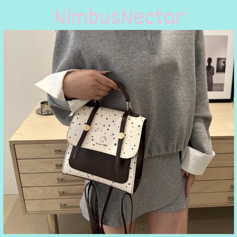 Style Retro Simple Backpack Commuting Fashionable Versatile Leisure Handbag