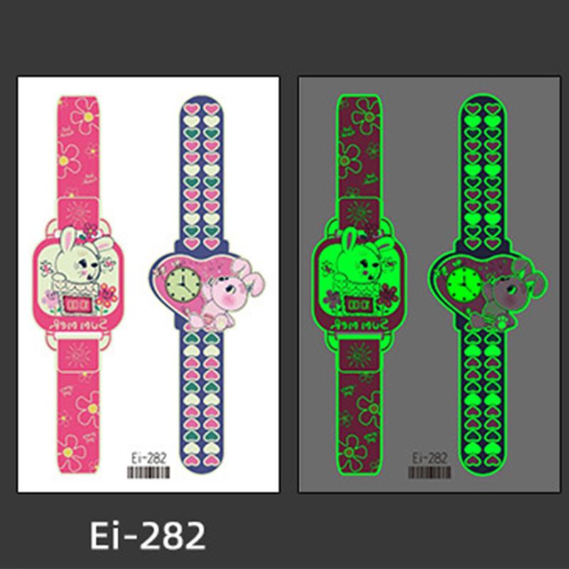 

[Боди-арт татуировка] Детская мультяшная светящаяся наклейка Водонепроницаемая детская мультяшная светящаяся наклейка для часов с татуировкой s120*75 мм Ei282