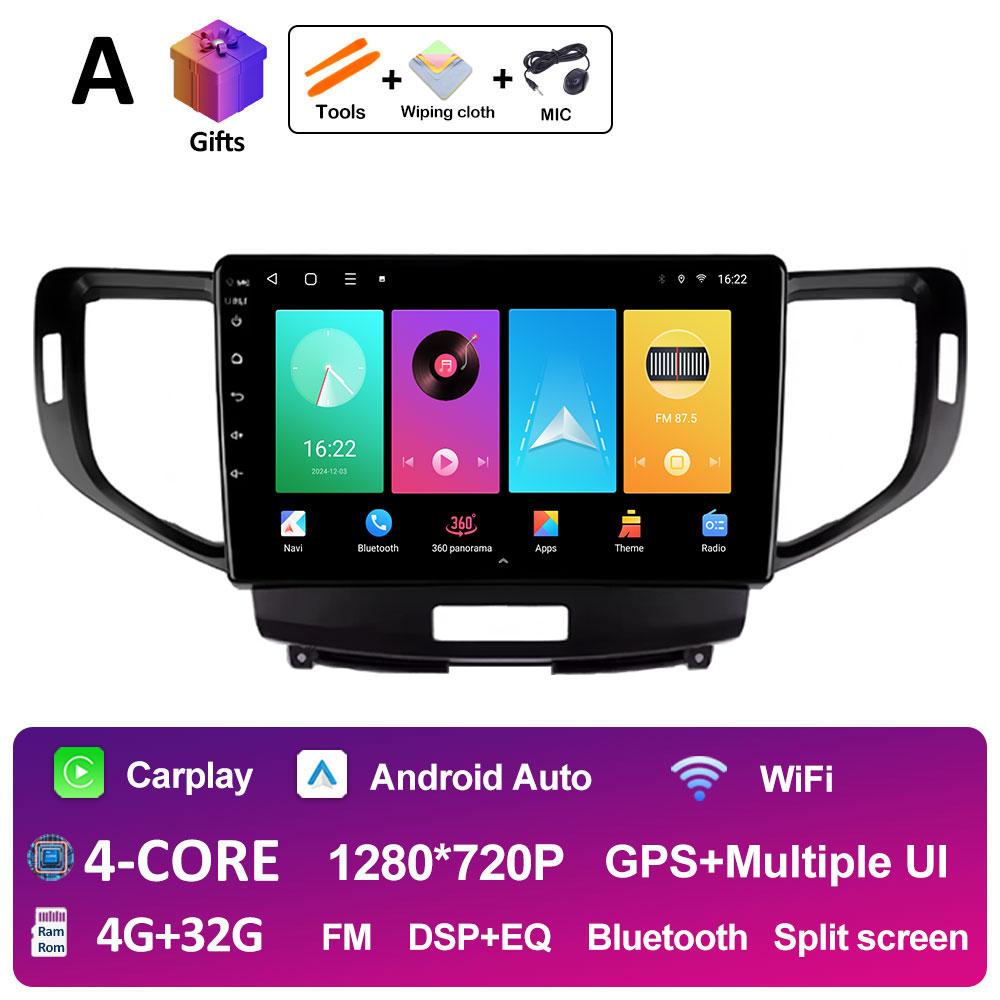 Android Auto Wireless Carplay For Honda Accord 8 2008 2009 2010 2011 2012 GPS Navi 2.5D Touch Screen Cooling Fan Auto Tools WIFI