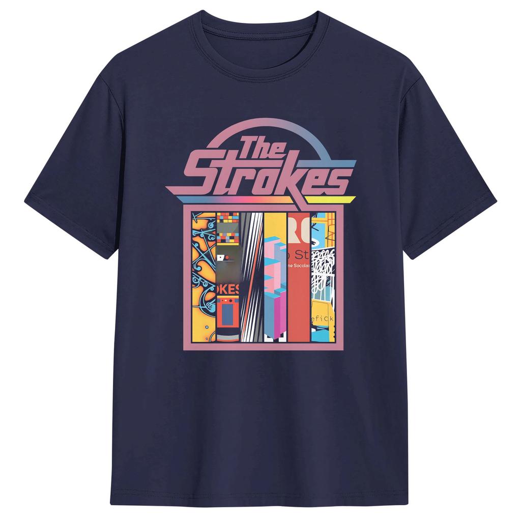 The Strokes Band 100 Cotton T Shirt For Men Summer  Aesthetic T Shirts O Neck Leisure Tees Oversized Print Tops