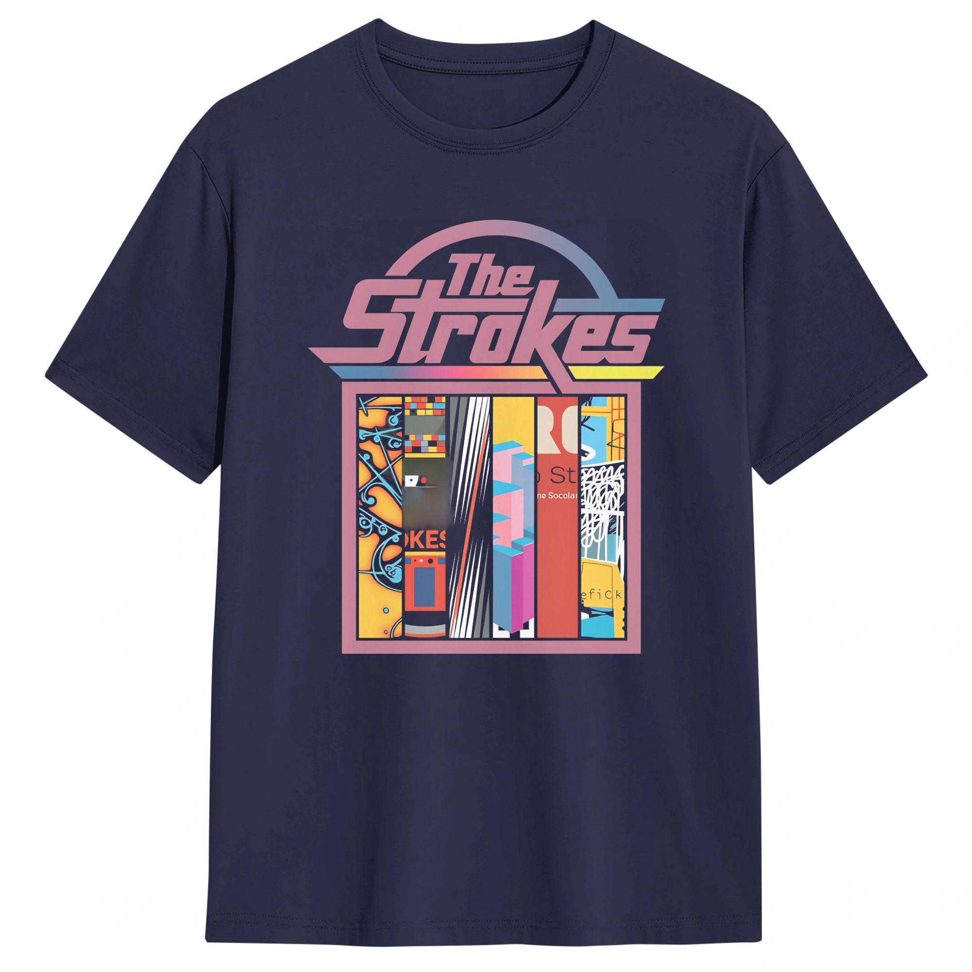 

The Strokes Band 100 Cotton T Shirt For Men Summer Aesthetic T Shirts O Neck Leisure Tees Oversized Print Tops 4XL
