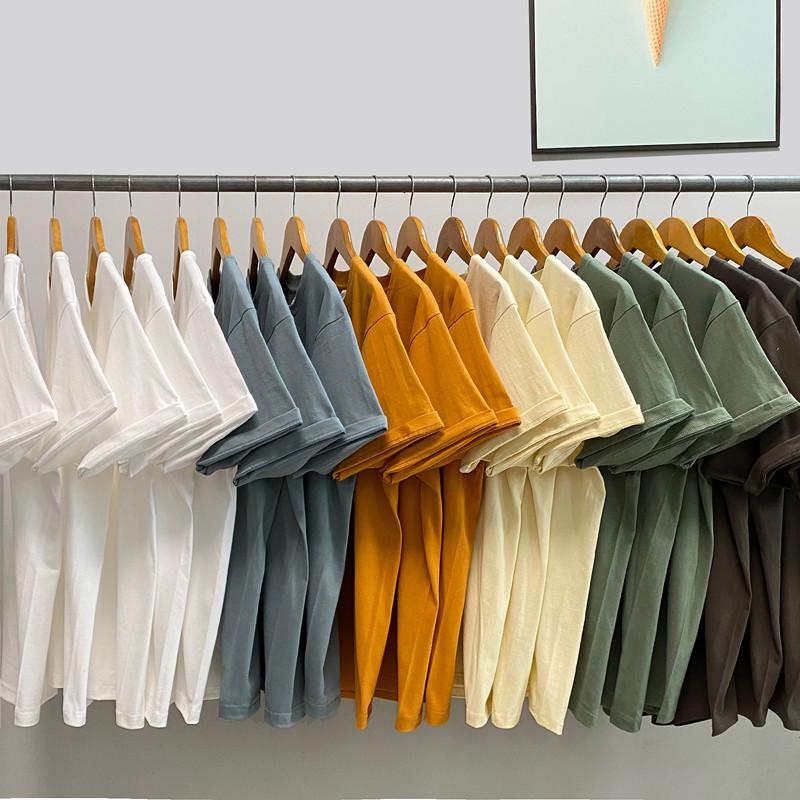 

Мужская однотонная футболка с коротким рукавом на лето 2023 – Базовая футболка с рукавом до локтя для мальчиков, 220 г XL (suggested 67.5-72.5 kg)