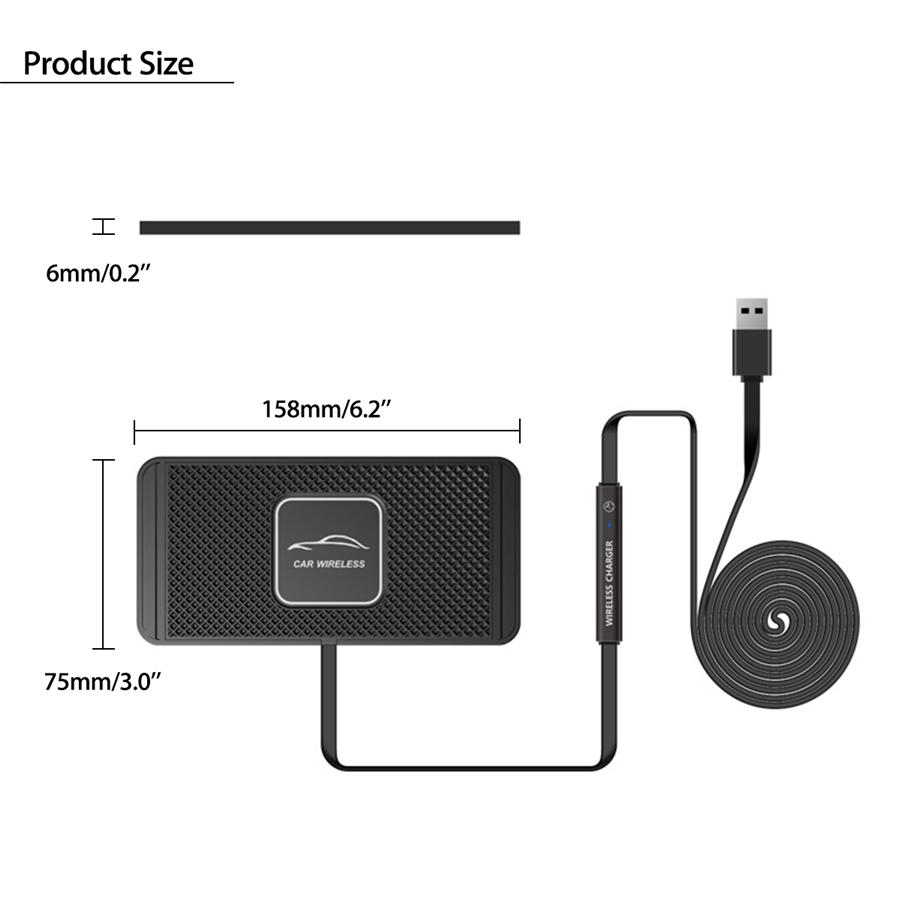 Wireless Car Charger 5W 7.5W 10W Fast Charging Phone Holder For iPhone Hauwei