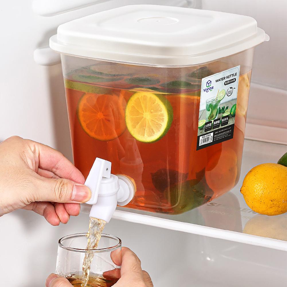3.5/5L Limonadenstand Saftkrug Kaltwasserkrug mit Deckel Kühlschrank Eisgekühlter Saft Limonadenspender für Partys und den täglichen Gebrauch