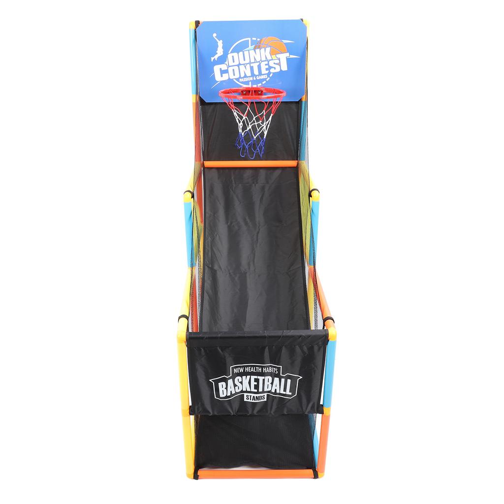 Kinder-Basketballkorb, Einzelschuss-System, Spielset für drinnen und draußen, Sportspielzeug mit 2 Bällen, Luftpumpe