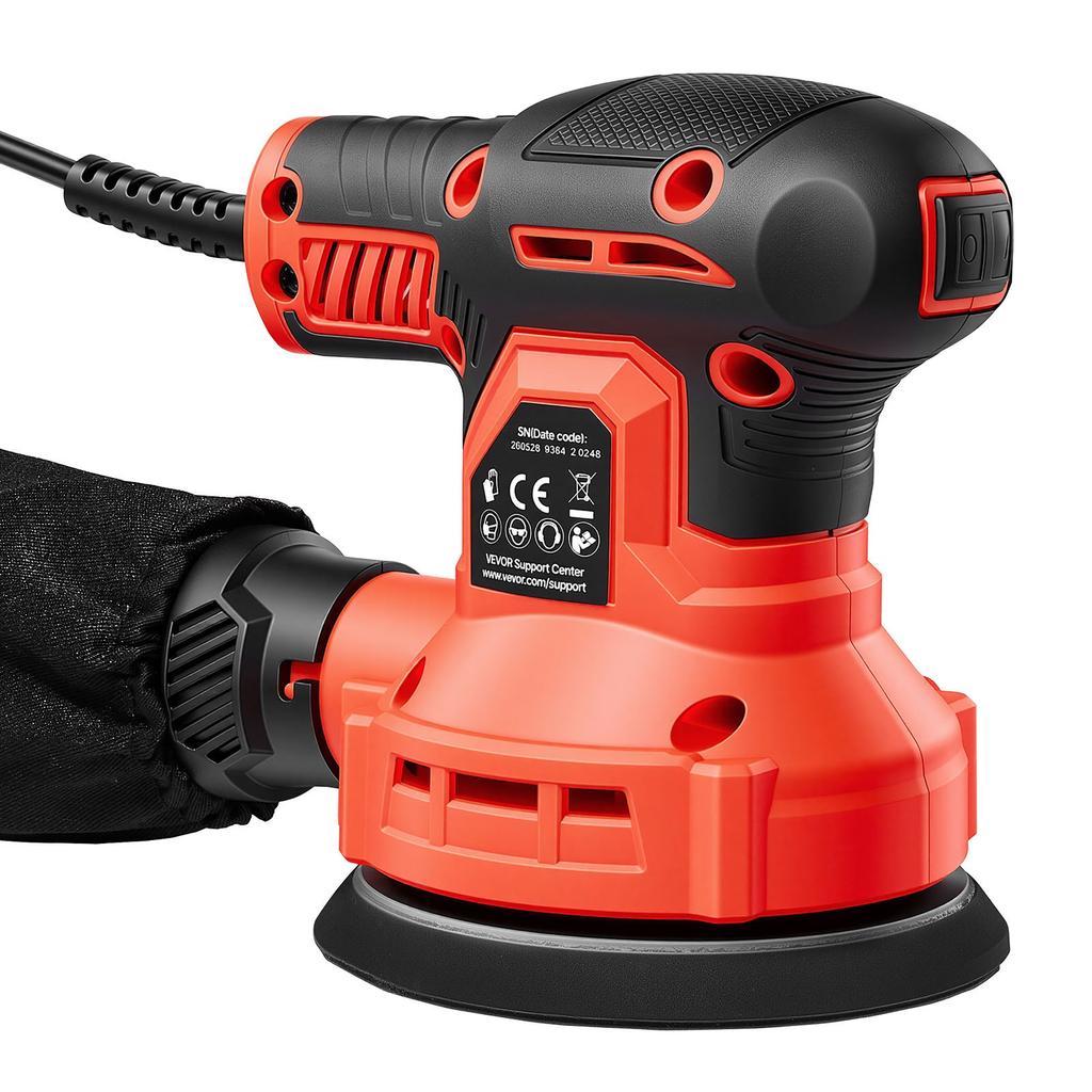 VEVOR 127mm Random Orbital Sander 250W Corded Orbital Sander