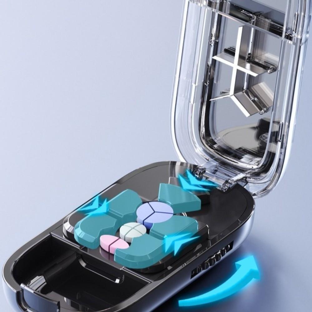 Potravinářský krabička na řezání pilulek Nastavitelná krabička na uskladnění pilulek Cestovní držák na léky