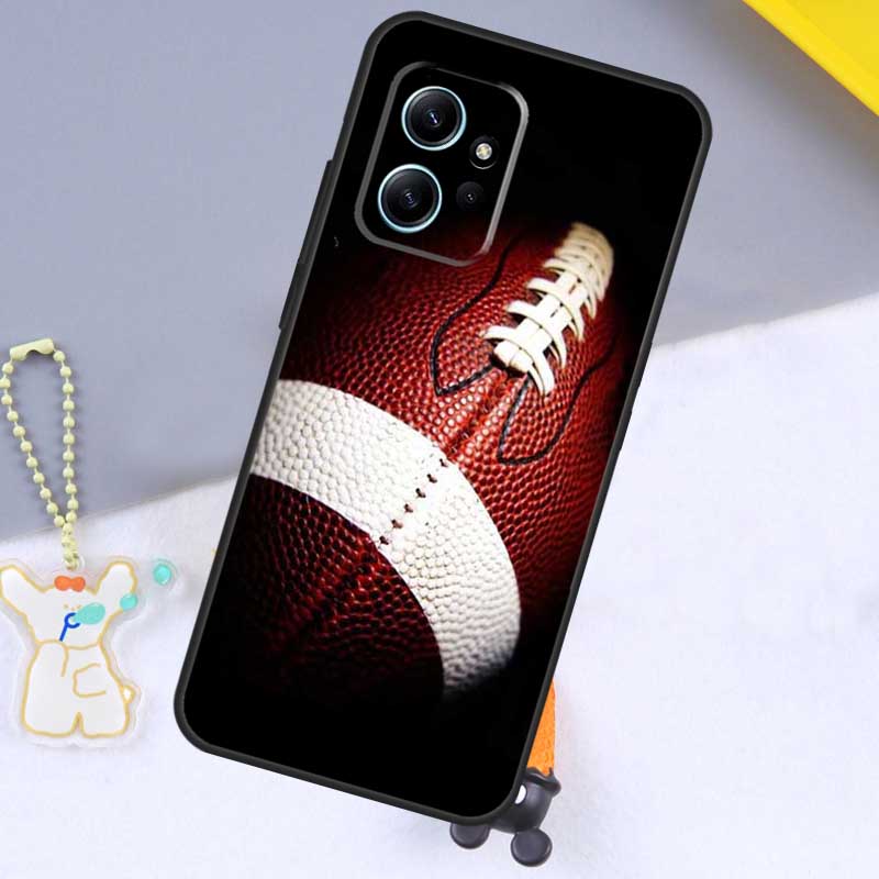 American Football Sport Case For Xiaomi Redmi Note 11 10 9 8 12 Pro 10S 11S 12S Cover For Redmi 12 9C 10C 12C 13C