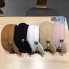 Autumn and Winter Lamb Wool Thickened Warm Flat Top Cap Painter Hat Women's Octagonal Hat