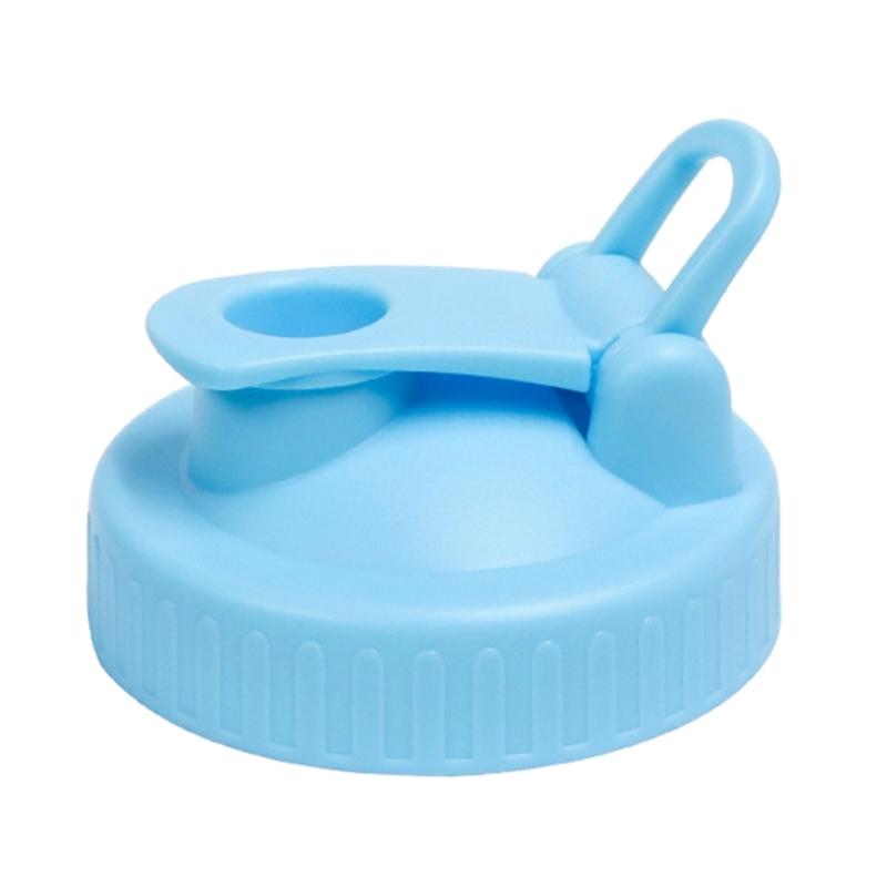 

Colorful Plastic 86mm Wide Mouth Mason Jar Lid with Pour Spout Drinking Bottle Cover for Easy Dispensing and Spill Proof синій