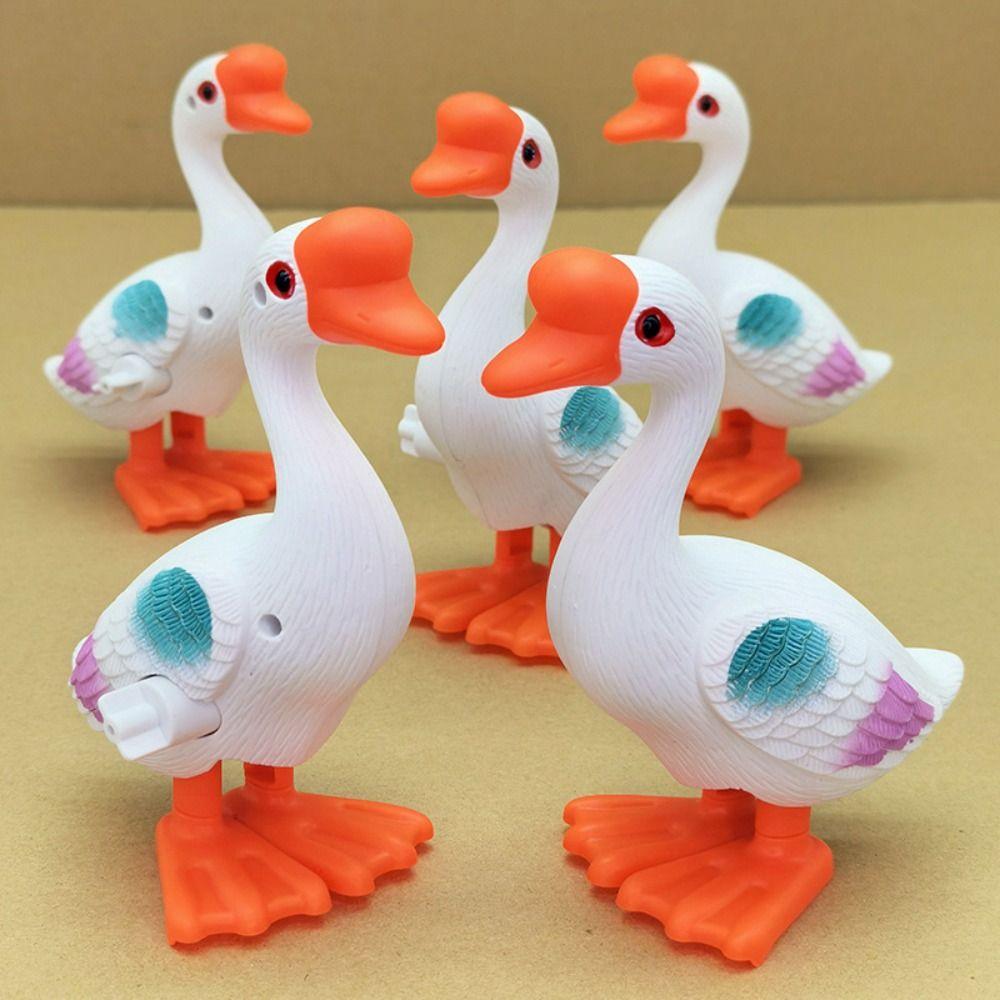 Cute Design Jumping Goose Toy Plastic Material Simulation Animal Toy Bounce Goose Toy Kids Play