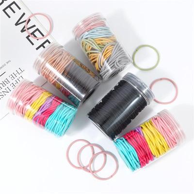 100 Teile/schachtel Gummiband Haarband Grob Scrunchies für Frauen Elastizität Haar Loops Mode Haar Zubehör