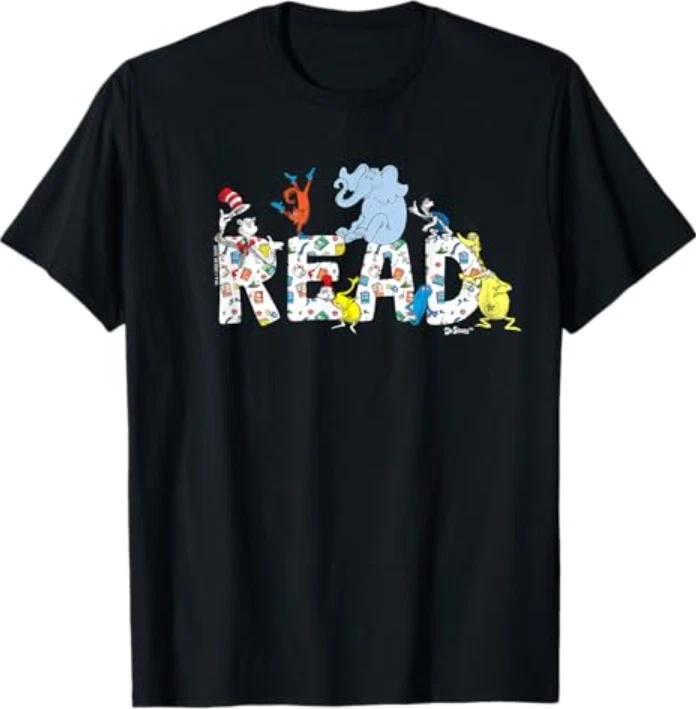 Dr. Seuss Characters Read Design T-Shirt S