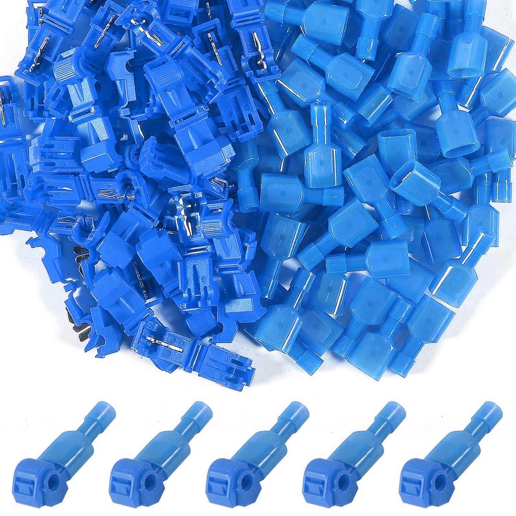 200 Pieces 100 Pairs T Type Wire Connector Kit Flat