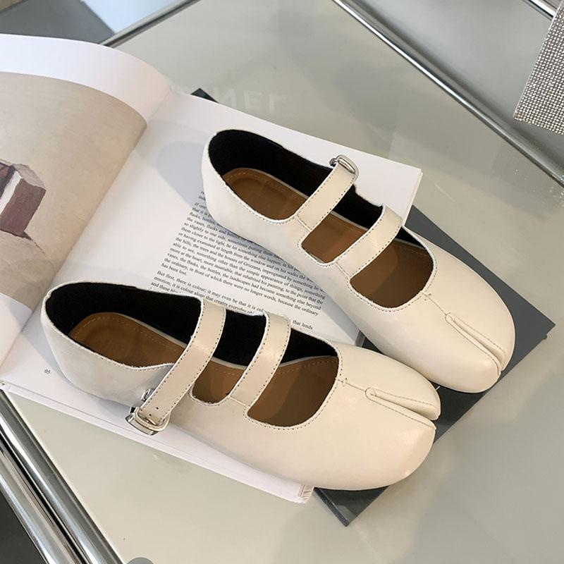 Fashion 2025 New Fashion Strange Toe Women Flats Mary Janes Lolita Shoes Soft Female Shallow Footwear Buckle Strap Ladies Flats Shoes