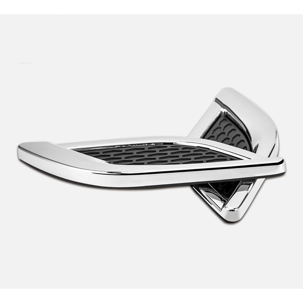 YIDELI Sidodummykanal Sidokåpa Dekoration Luftintagsdekoration Sidodörrsfena Klistermärke Förkromad