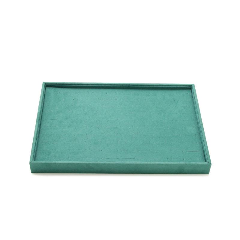 Velvet Dark Green Jewelry Display Tray for Rings, Necklaces, and Earrings
