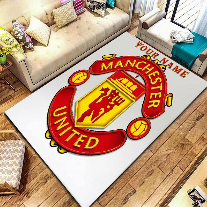 Manchester United F Custom Name Carpet Rug for Living Room Bedroom Home Sofa Decoration,Kids Play Non-slip Floor Mat