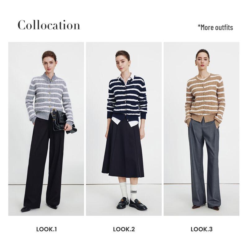 Navigare Women's Celebrity Style All-Wool Knitted Cardigan