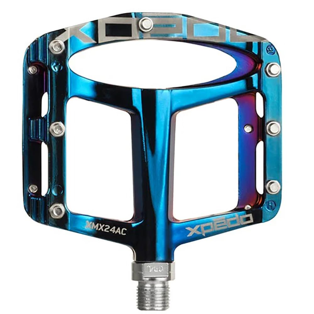 

XPEDO SPRY Bicycle Left and Right Mountain Road Chromoly XMX24AC0BL Pedals, Set, Bike, Bike, Flat, Lightweight, Aluminum, Spindle, Blue, синий