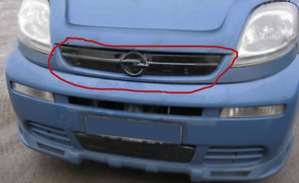 

Зимняя накладка на решетку 2001-2007 (верхняя) Глянцевая для Opel Vivaro