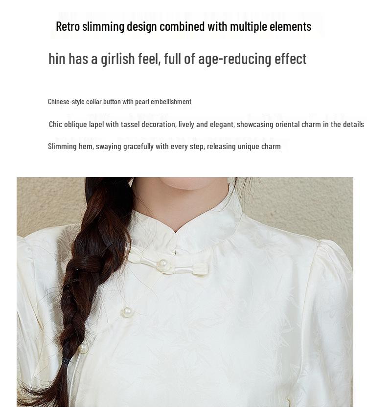 Elegant Summer Women's Qipao Dress - Short Sleeve Gradient Jade