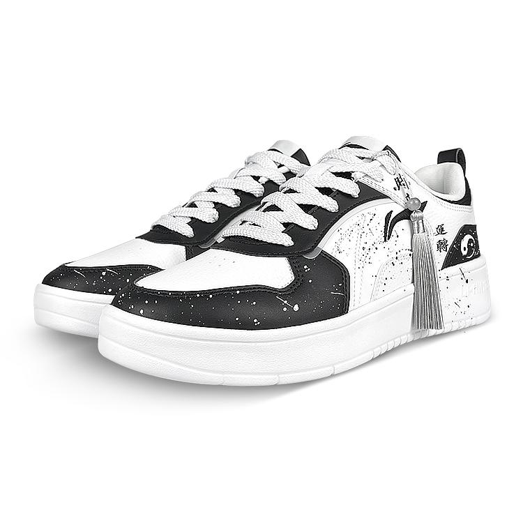 Li Ning Wheat Age Low top Skateboard Shoes Men's White Black AGCT147-5(Team47-)