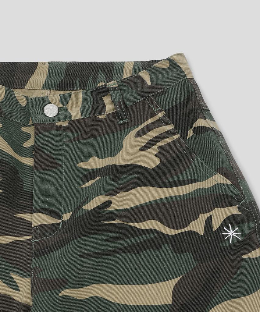 SLOW RECORD HOUSE Double Pintuck Cotton Pants_Camo (Vintage Green)