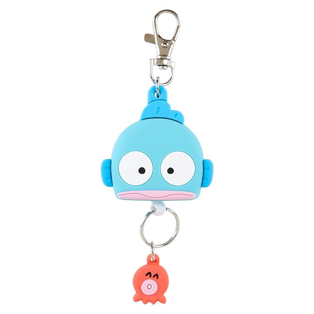 Sanrio Face-shaped Reel Keychain Hangyodon Key Mascot Half Fish 14 x 5.2 1.8cm Character 168971
