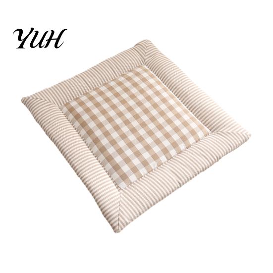 Durable Chair Cushion for Wood Chairs Square Plaid Pad with Ties, Cotton Linen Breathable Seat Cushion, Buffalo Spring Autumn Check Dining Home Office