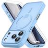 Case + 2 Tempered Glasses for iPhone 18 Pro, with Magnetic Ring and Camera Protection - Blue