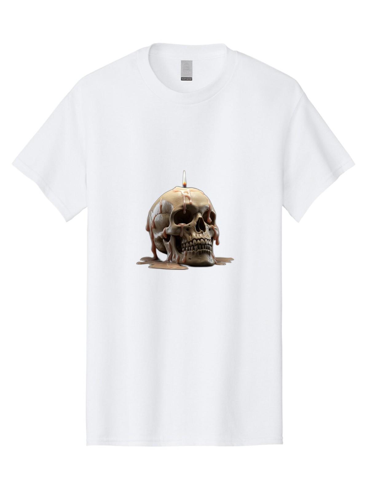 Candle-Skull-1 Mens Graphic Tee, 100% Cotton, Casual Summer Wear S разноцветный