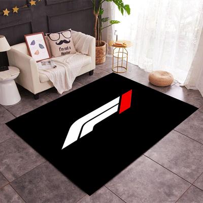 F1 Logo Design Themed Anti-Slip Rugs - Polyester Home Decor, Suitable for Bedrooms, Living Rooms, Doorways, Studios, and Decorations