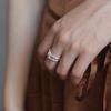 Lindon Classic Copper Alloy Zircon Ring Ladies Jewelry Wedding Promise Party Gift