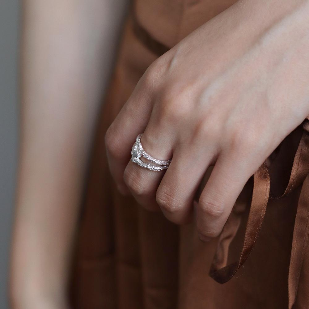 Lindon Classic Copper Alloy Zircon Ring Ladies Jewelry Wedding Promise Party Gift