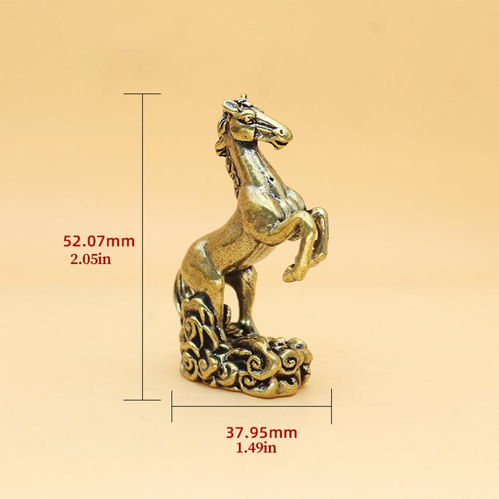 

2026 Year of the Horse Statue Brass Animal Figurine Chinese Mascot Wealth Symbol Desk Decor for Home Office New Year Gift