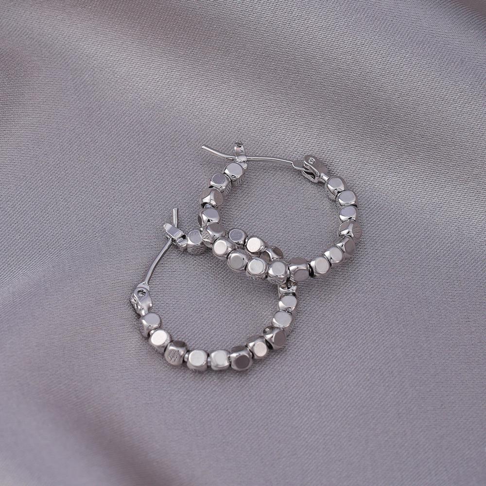 Elegantní náušnice s jehličkou ze stříbra 925: Všestranné francouzské kruhy v měděné barvě s více styly pro sofistikovaný vzhled