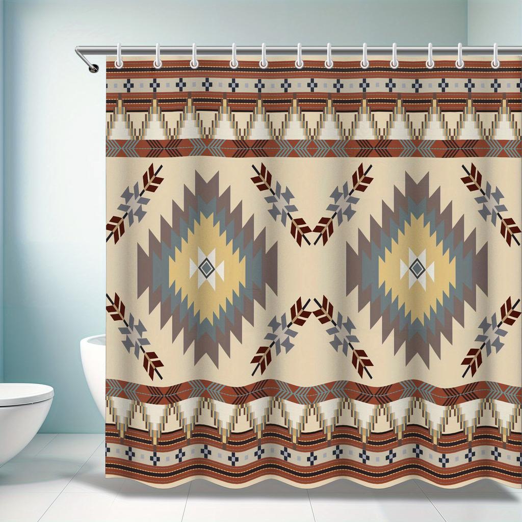 Aztec Tribal Shower Curtain - Anti-Mold, Waterproof Bathroom Decor, Unique Gift, Stylish Design, Durable