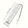 Stainless Steel Scripture Bookmark Keychain with Cross Charm - Perfect Gift for Men & Women, Ideal for Birthdays