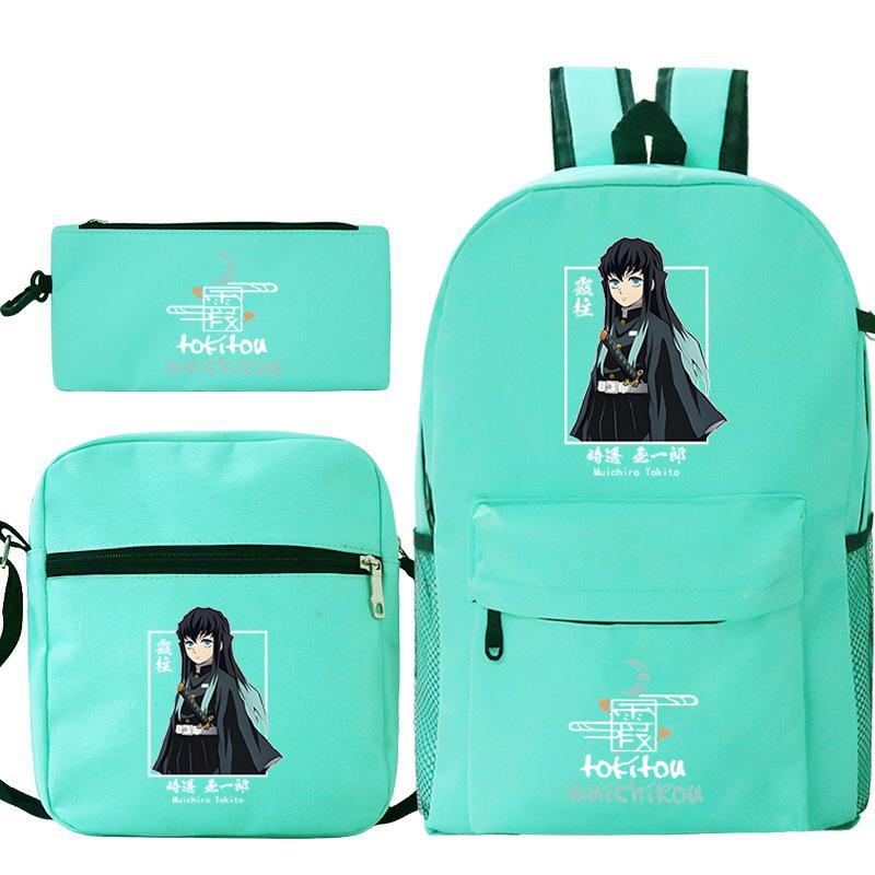 Demon Slayer Ghost Annihilation Blade Primary School Bag New Pencil Case Stationery Set