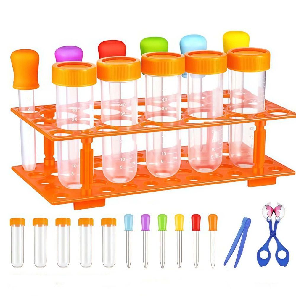 Learning Plastic Droppers Centrifuge Tube Holder Science Test Tubes Kids Test Tubes  Student Use