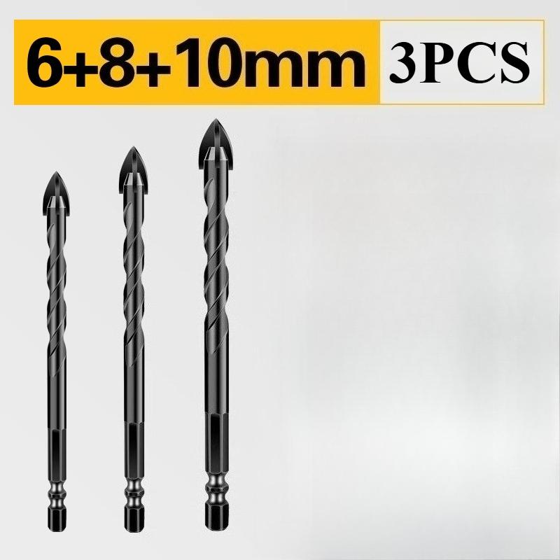 4-Blade Cross Drill Bit: Universal for Alloy, Porcelain, Glass Tile, Cement, Marble & Granite - Anti-Corrosion & High-Efficiency