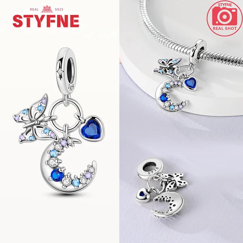 Copper Metal Colorful Butterfly Series Charm Bead Components Shiny Zircon Bead Components Compatible With Authentic Original Bracelet High Quality