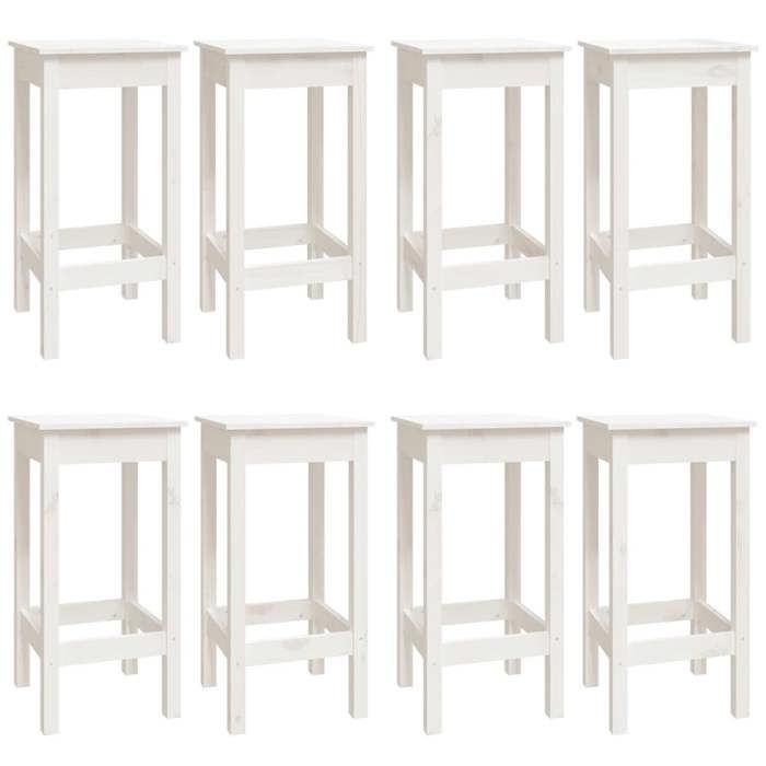 VidaXL 9-Piece Bar Set Bistro Furniture Set Dining Room Kitchen Pub Furniture Indoor White 3124718