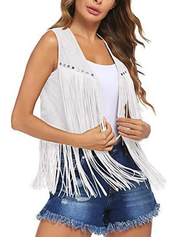 Women’s Summer Suede Tassel Cardigan Vest