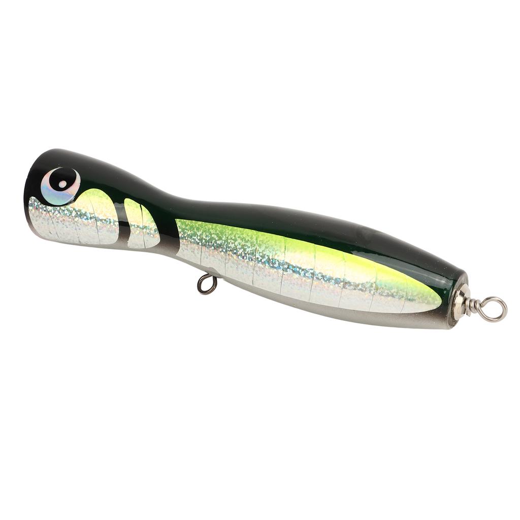 Fishing Lure Top Water Hard Bait Linden Reflective Sea Fishing Artificial Bait for Perch Tuna Giant Trevally Trout Green
